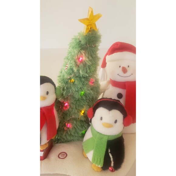 2006 Hallmark Jingle Pals Very Merry Trio Snowman Penguin Christmas Tree - Picture 4 of 13